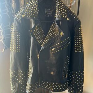 Black Leather Jacket Size XXL. New and Heavy